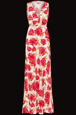 Acacia Maxi Dress Isadora Floral Red - Final Sale