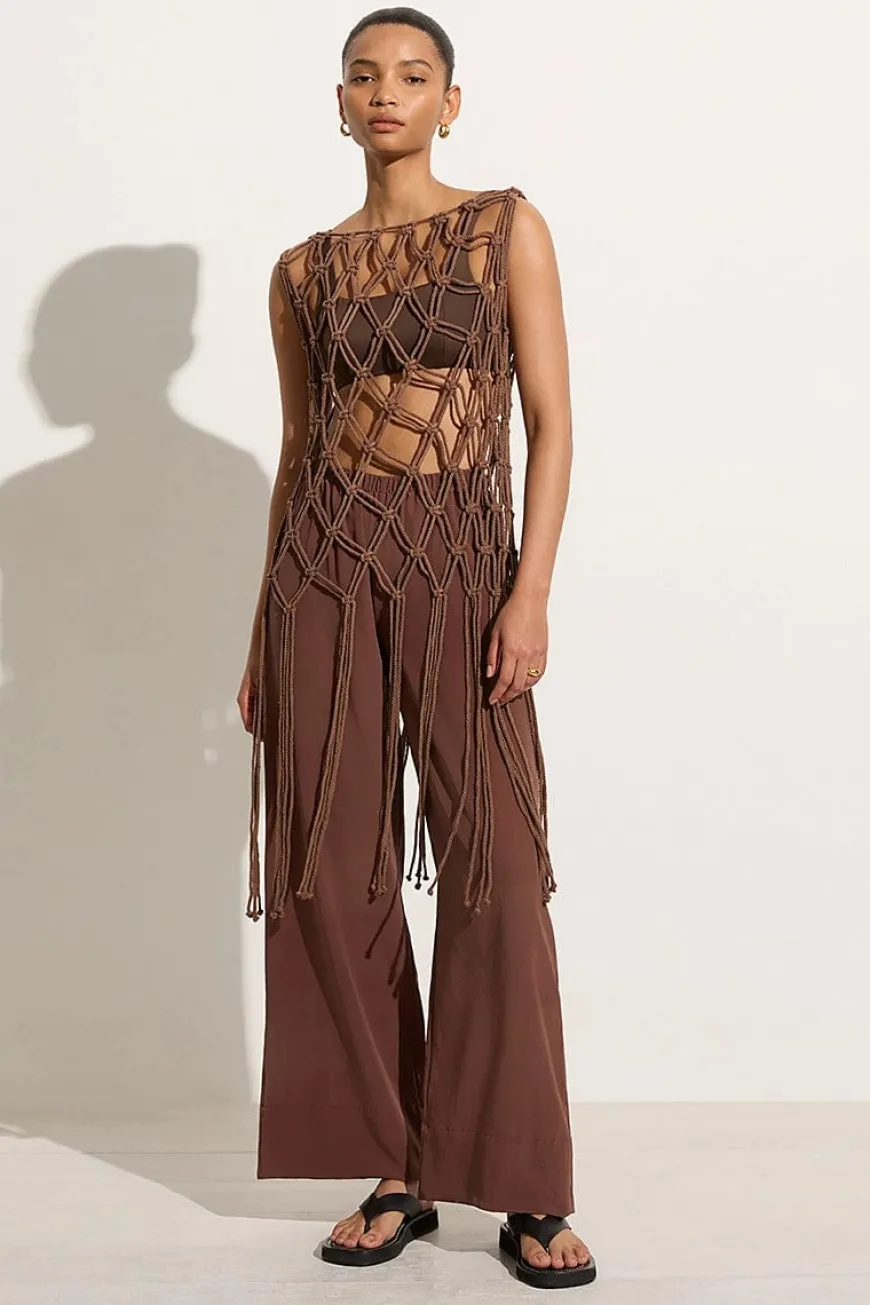 Amália Macrame Tunic Mocha - Final Sale