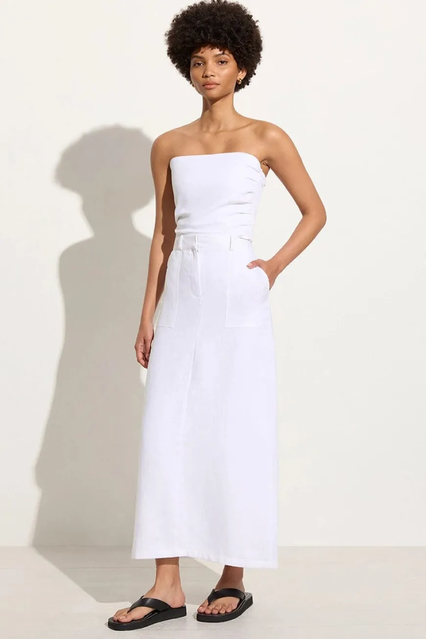 Amreli Maxi Skirt White - Final Sale