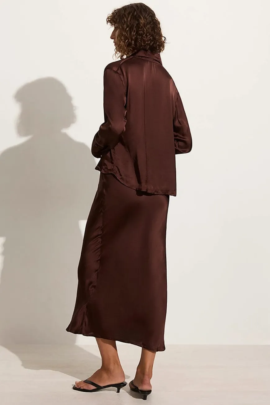 Ancora Skirt Dark Truffle - Final Sale