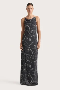 Aurelie Maxi Dress Calla Charred Navy