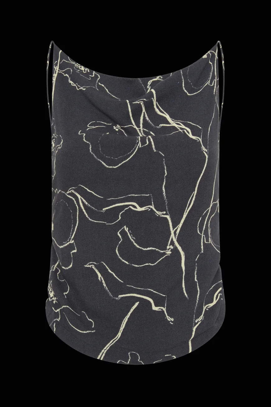 Aurelie Top Calla Charred Navy