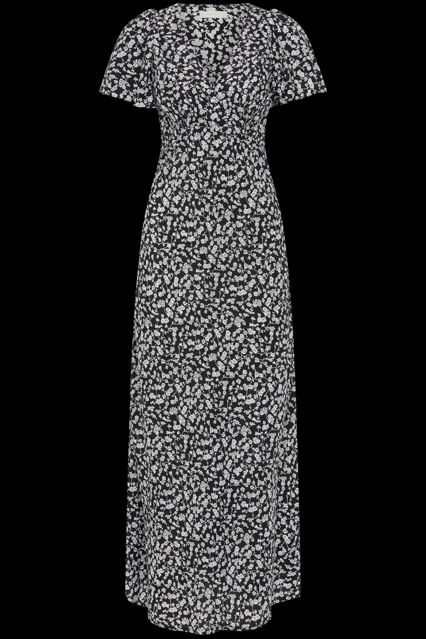Boda Midi Dress Amaryllis Floral Black