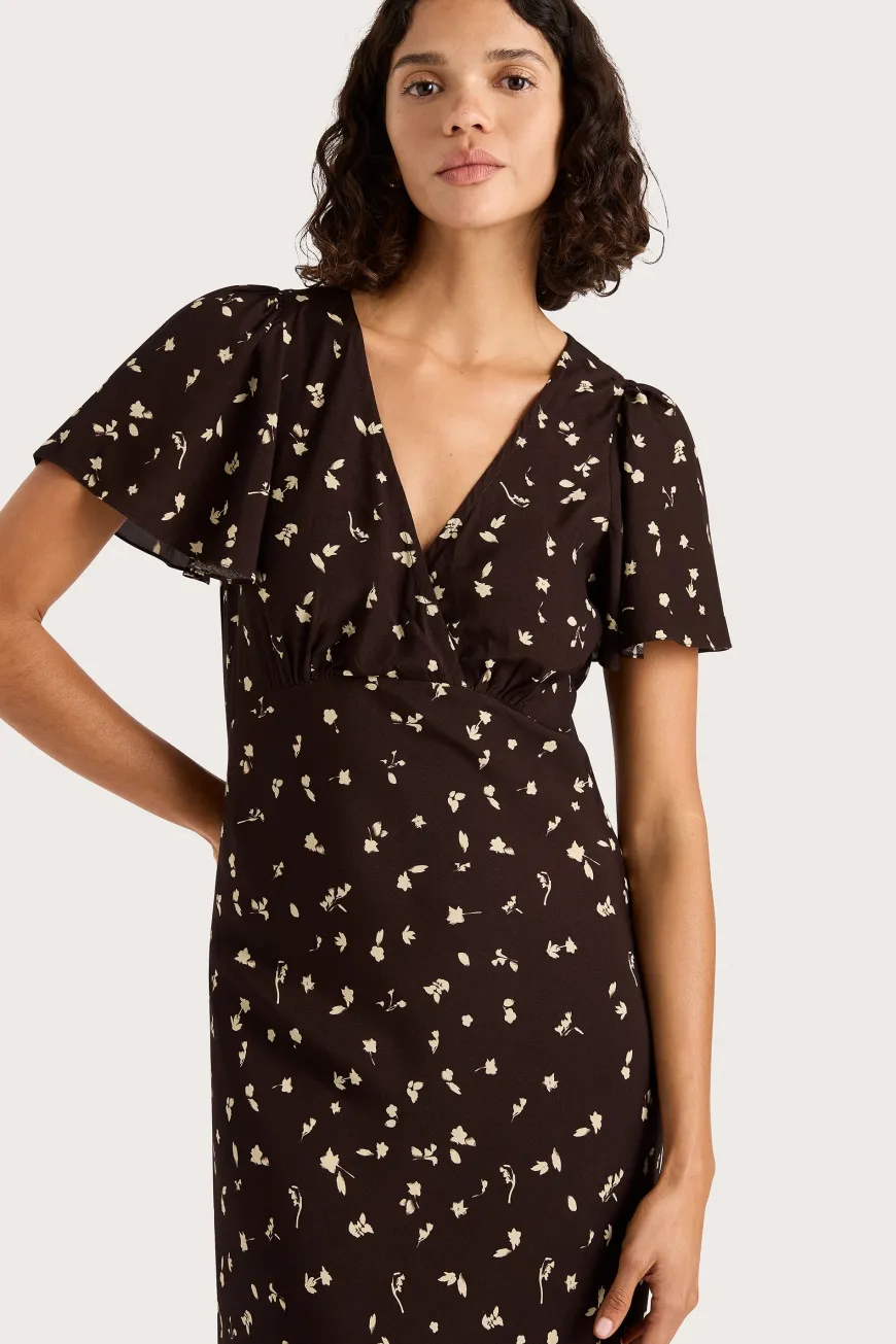 Boda Midi Dress Clover Brown
