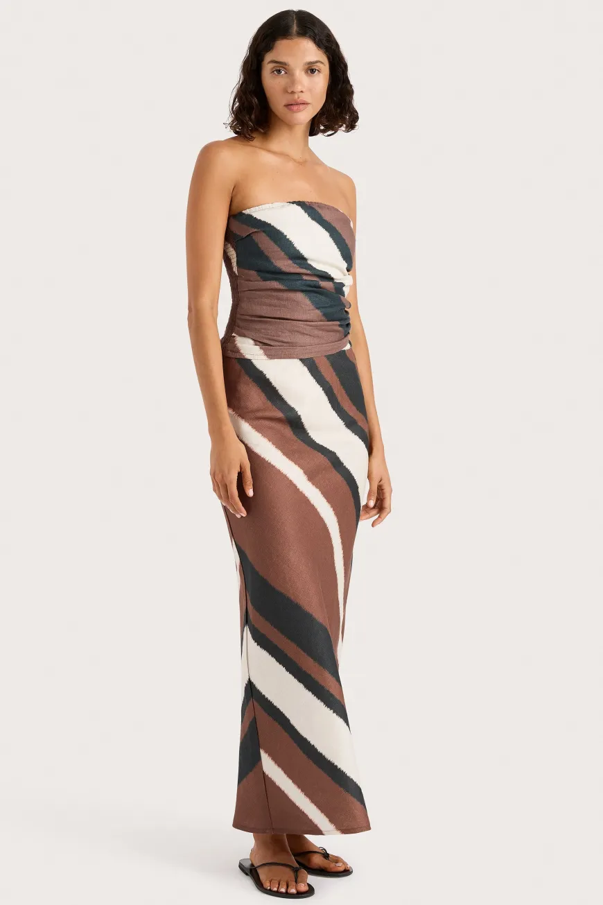 Dalicenca Skirt Futura Stripe Chocolate