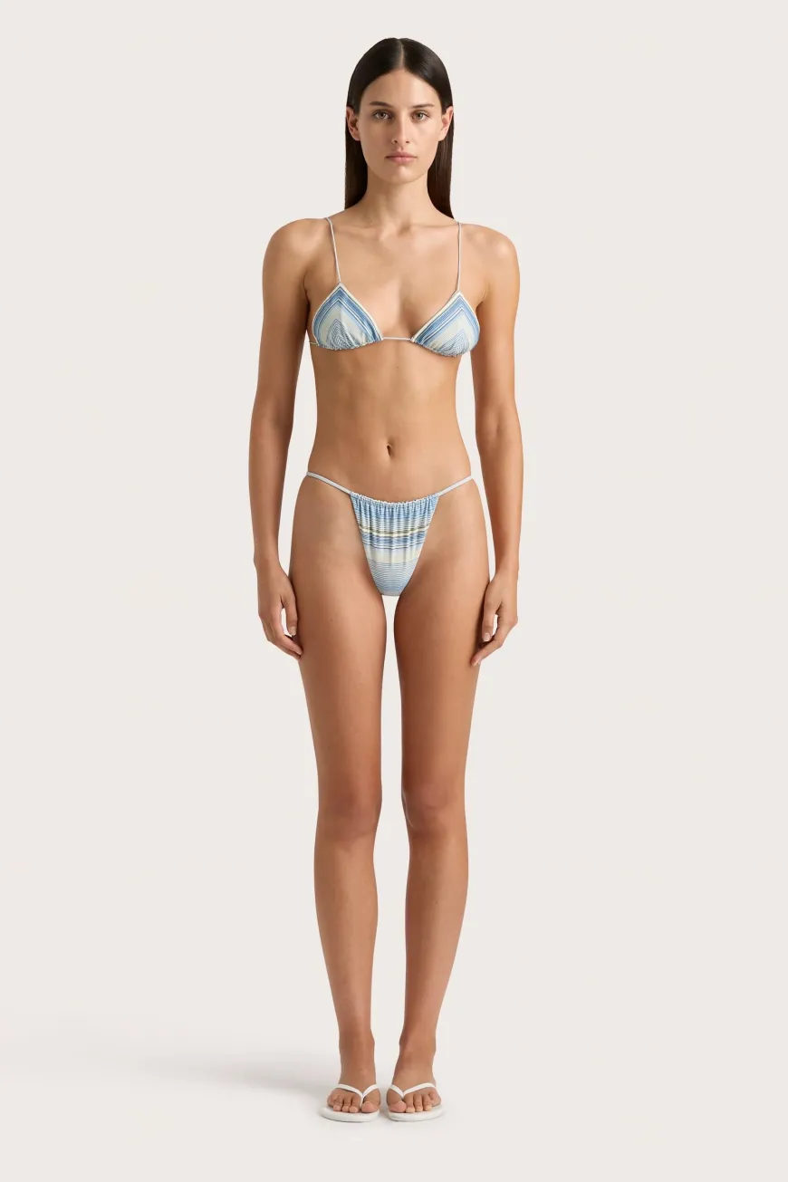 Elea Bikini Top Futura Stripe Sky Blue
