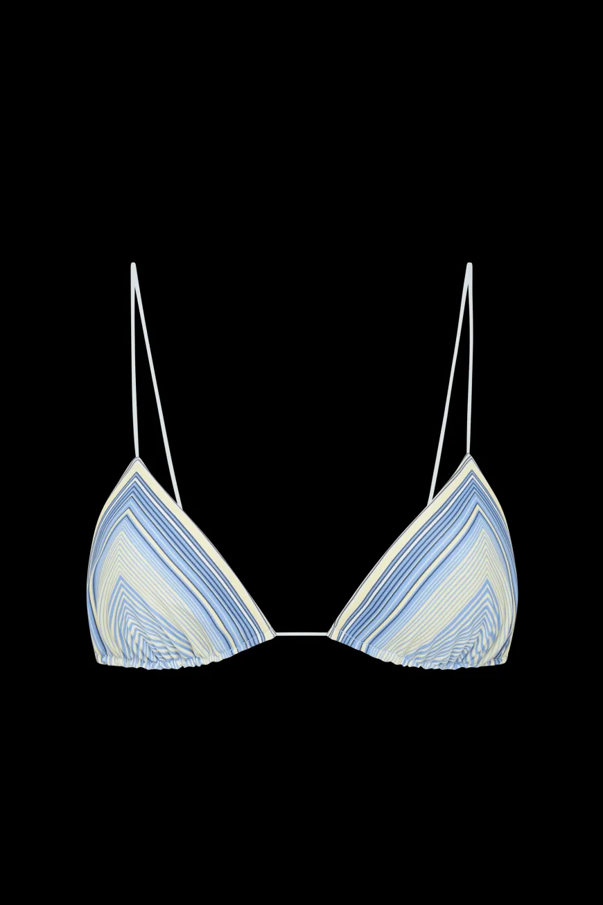 Elea Bikini Top Futura Stripe Sky Blue