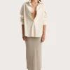 En Vau Shirt Foam Taupe Stripe