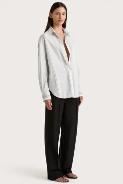 En Vau Shirt Striped Soft Blue