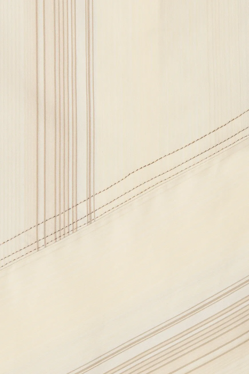 En Vau Skirt Foam Taupe Stripe