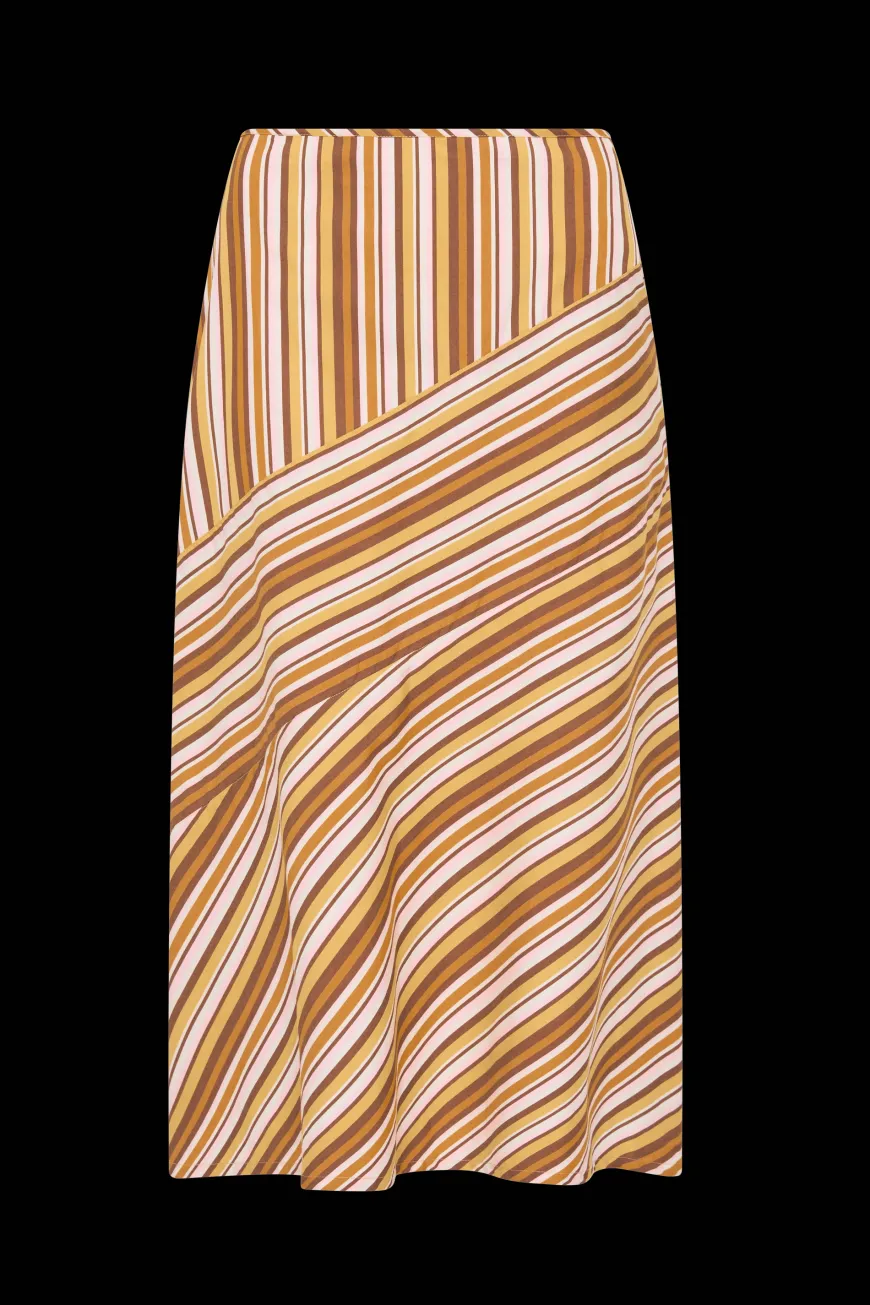 En Vau Skirt Terracotta Stripe