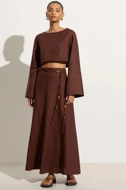 Es Raco Skirt Tobacco - Final Sale