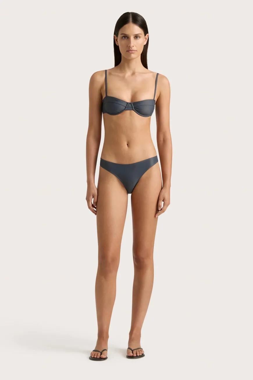 Farrah Bikini Top Charred Navy