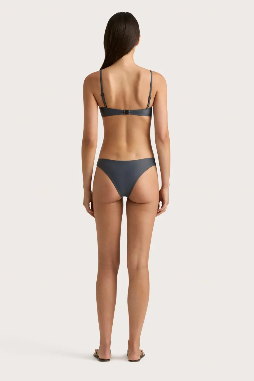 Farrah Bikini Top Charred Navy