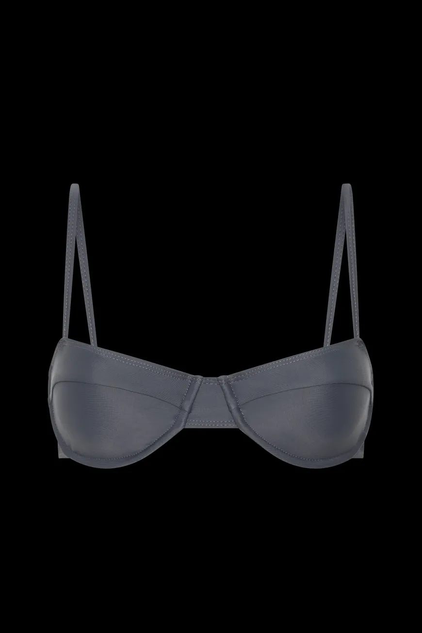 Farrah Bikini Top Charred Navy
