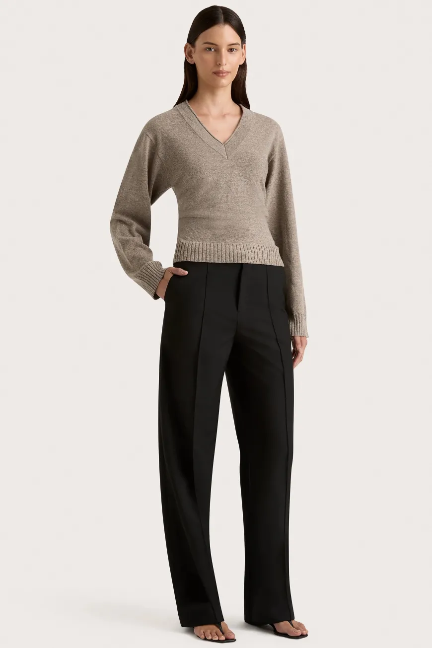 Frederikke Cashmere Sweater Taupe Marle