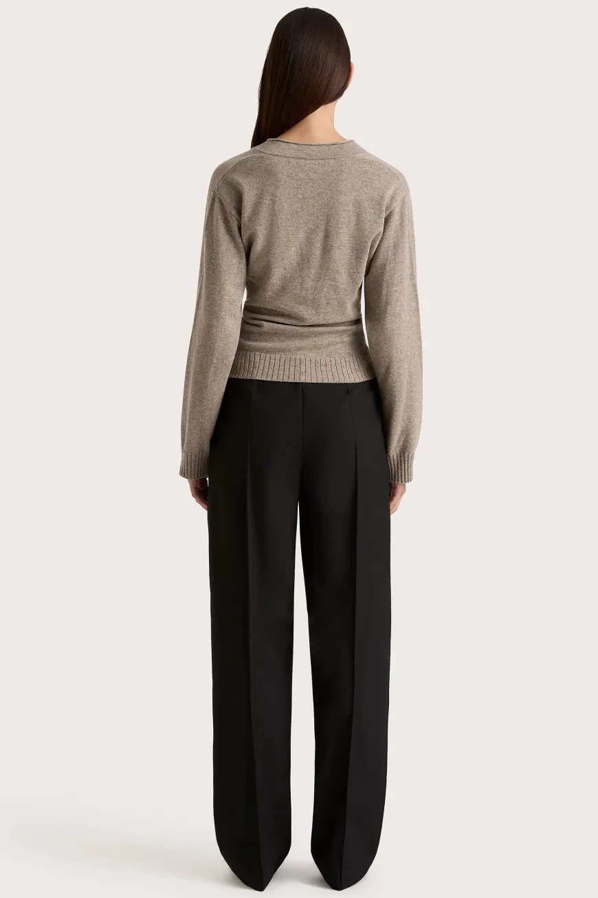 Frederikke Cashmere Sweater Taupe Marle