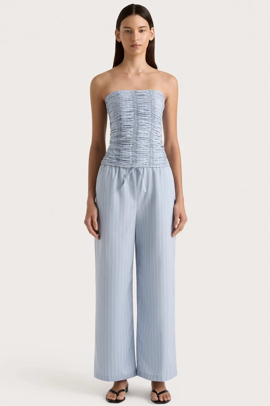 Freja Pant Blue Pinstripe