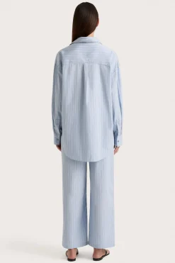 Freja Shirt Blue Pinstripe