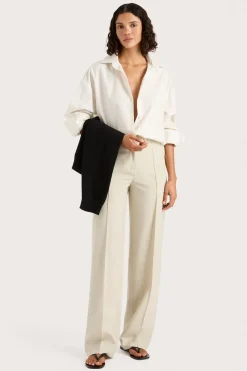 Freja Shirt Cream Pinstripe