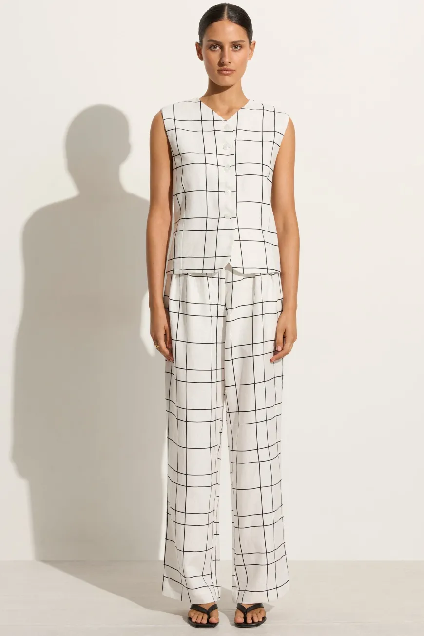 Genio Vest Letizia Check White