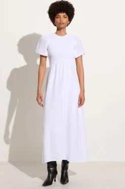 Gloria Midi Dress White - Final Sale