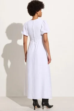 Gloria Midi Dress White - Final Sale