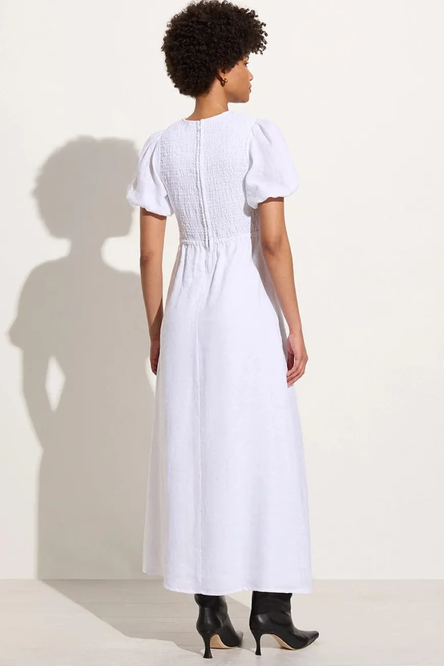 Gloria Midi Dress White - Final Sale