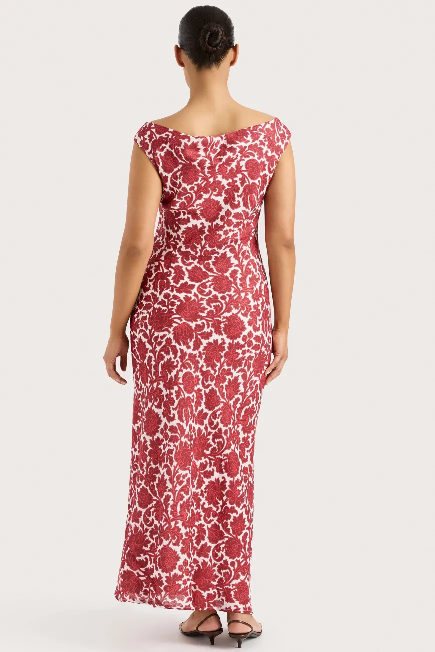 Ilride Maxi Dress Heuchera Print