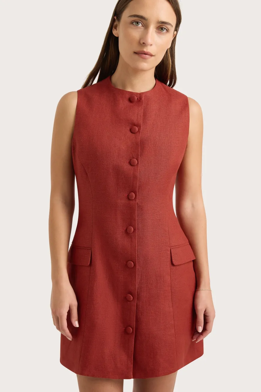 Jane Mini Dress Garnet