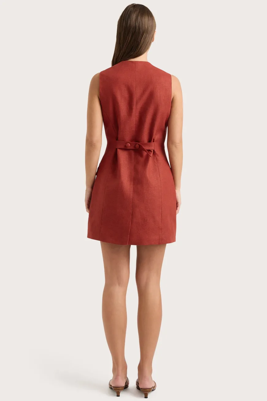 Jane Mini Dress Garnet