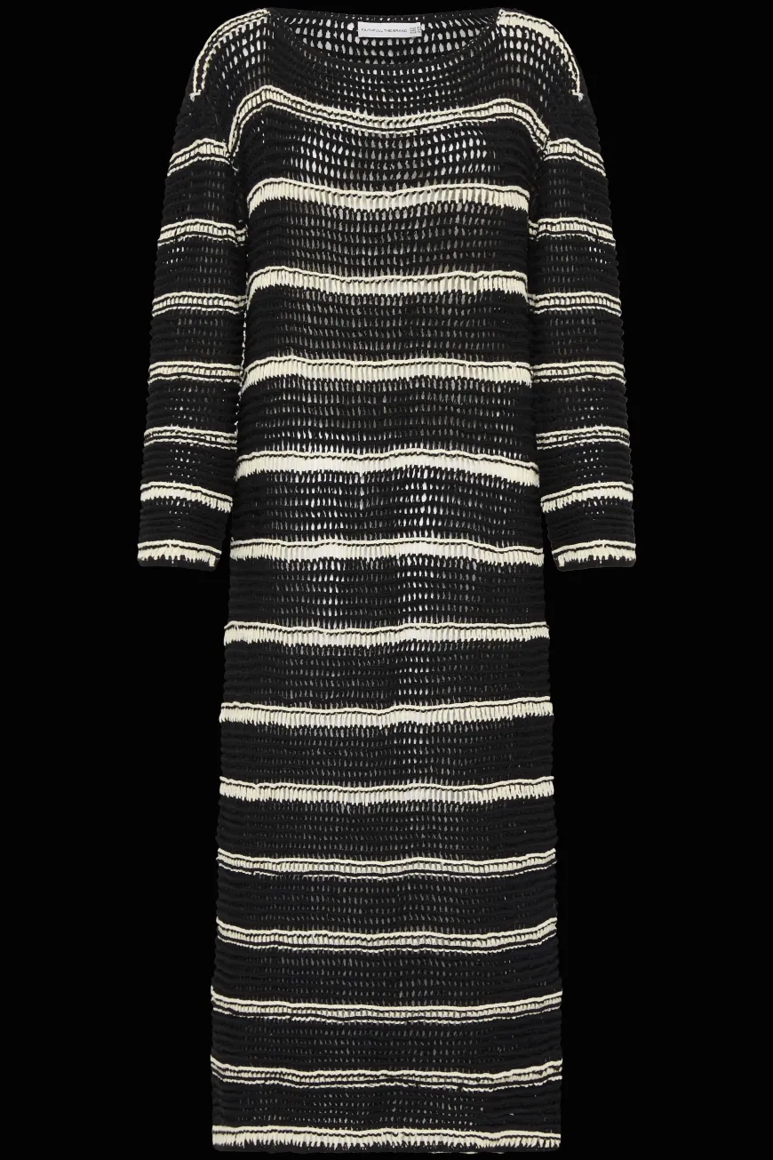 Jesolo Crochet Dress Black/Off White
