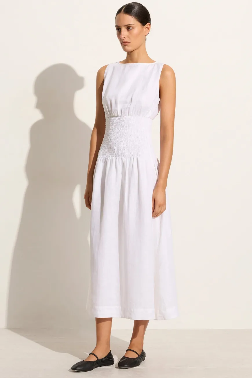 La Canella Midi Dress White - Final Sale