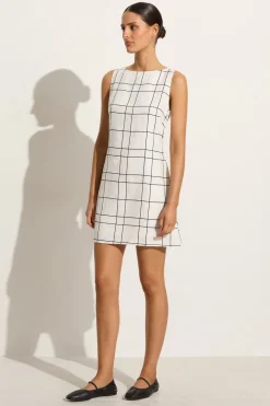 Lui Mini Dress Letizia Check White