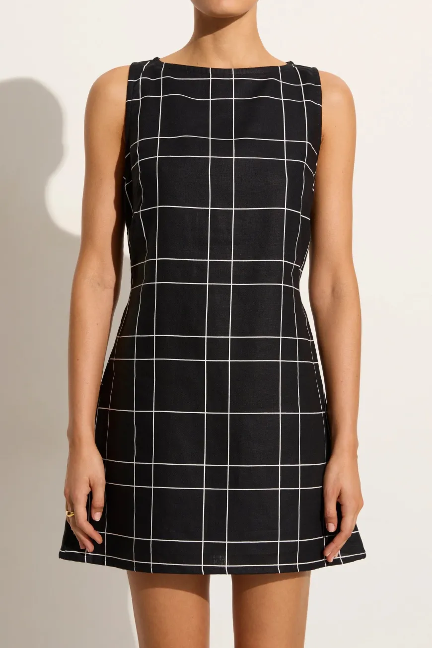 Lui Mini Dress Letizia Check Black
