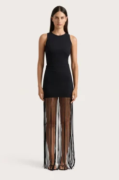 Maceio Fringed Dress Black