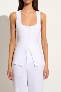 Maya Vest White