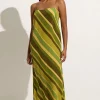 Muni Maxi Dress Cisco Stripe Palm - Final Sale