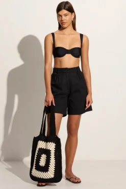 Ostia Crochet Bag Black/Off White
