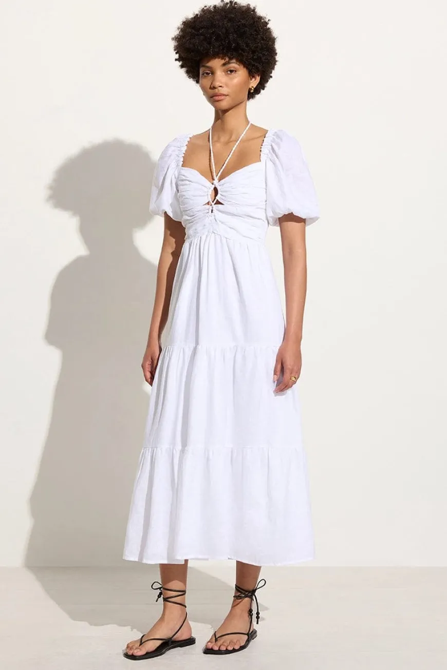 Palacio Midi Dress White - Final Sale