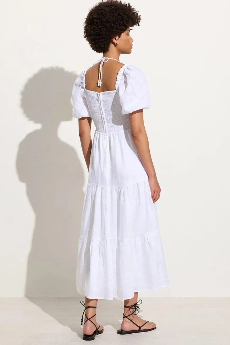 Palacio Midi Dress White - Final Sale