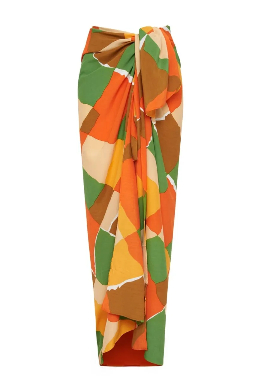 Playa Scarf Costa Smeralda Print - Final Sale