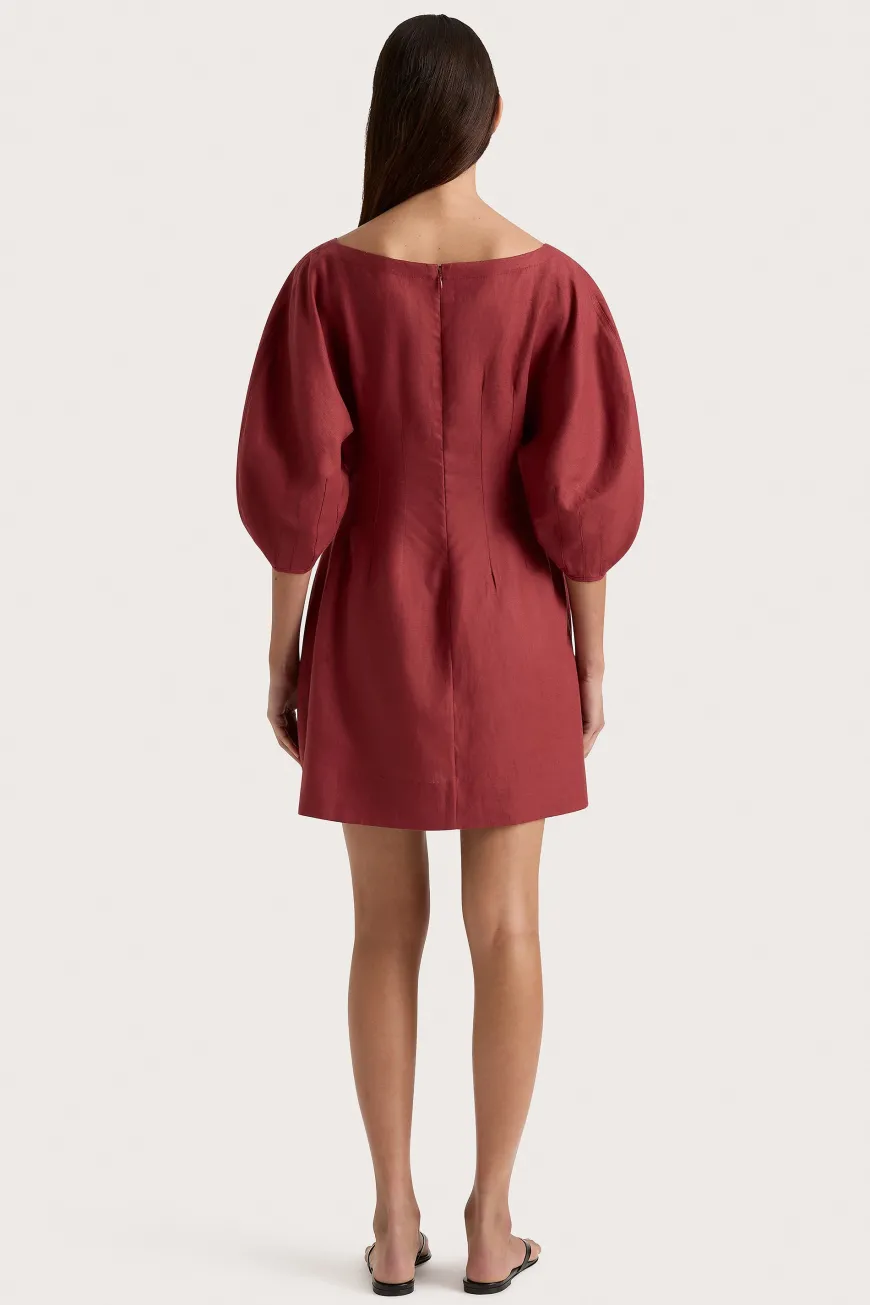 Raynara Mini Dress Wine