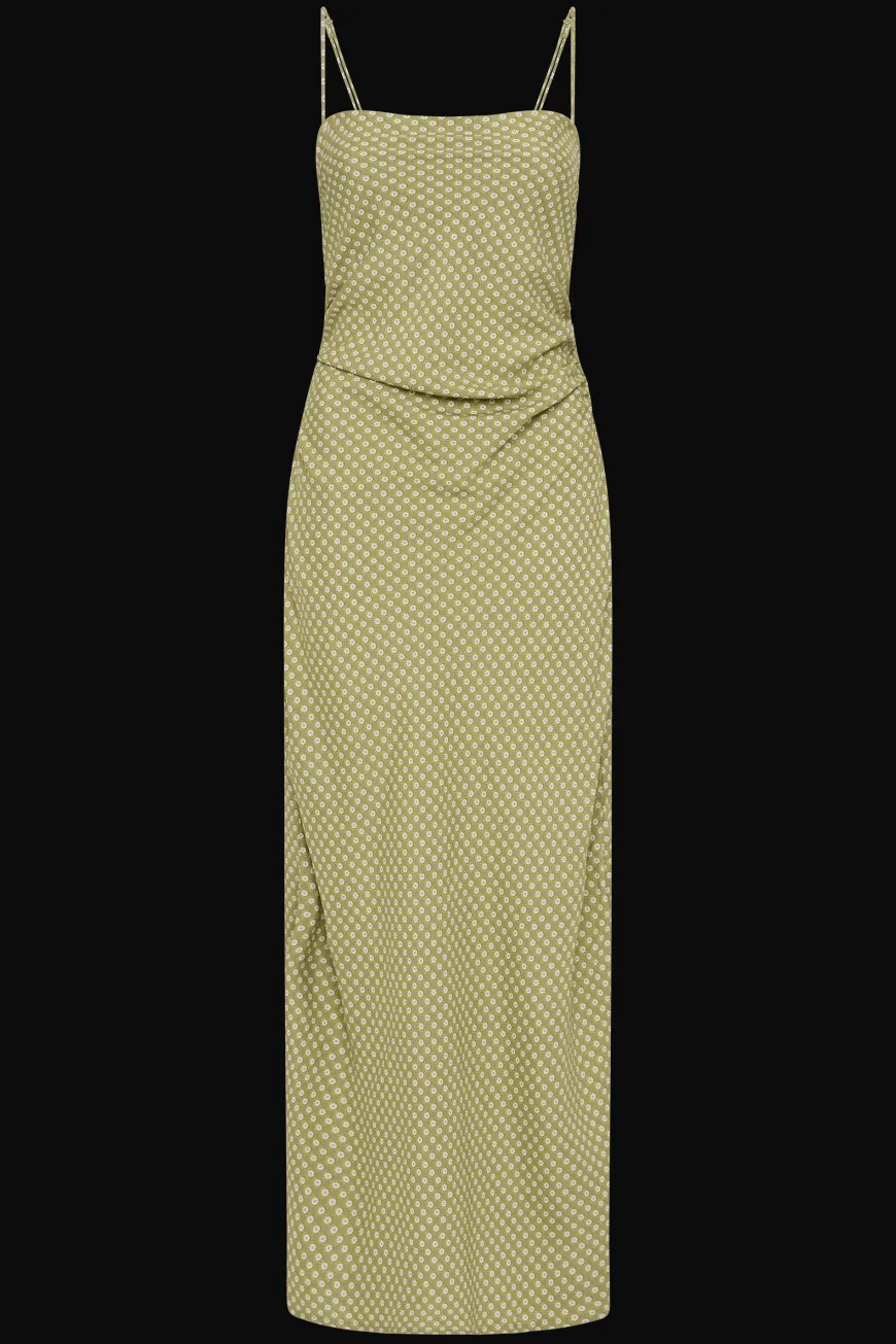 Rosas Midi Dress Oliander Khaki