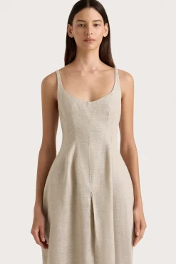 Sanne Midi Dress Oatmeal