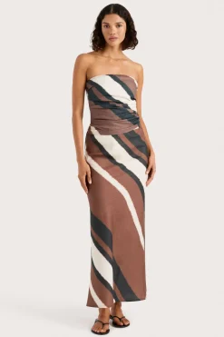 Setubal Top Futura Stripe Chocolate