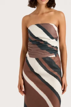 Setubal Top Futura Stripe Chocolate