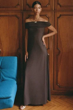 Sofie Maxi Dress Chocolate Brown