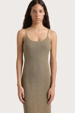 Treillis Maxi Dress Khaki